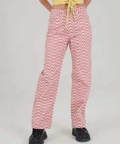 The Ragged Priest WOMEN'S Wave Jean - Pink & White