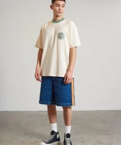 The Ragged Priest NEW ARRIVALS Ragged Short Sleeve Cream Tee