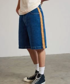 The Ragged Priest Racer Denim Shorts