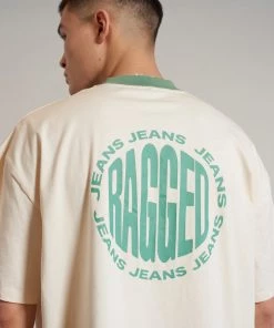 The Ragged Priest NEW ARRIVALS Ragged Short Sleeve Cream Tee