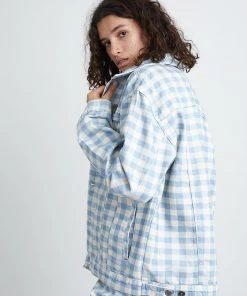The Ragged Priest Kickers Classics Gingham Denim Jacket WOMEN'S