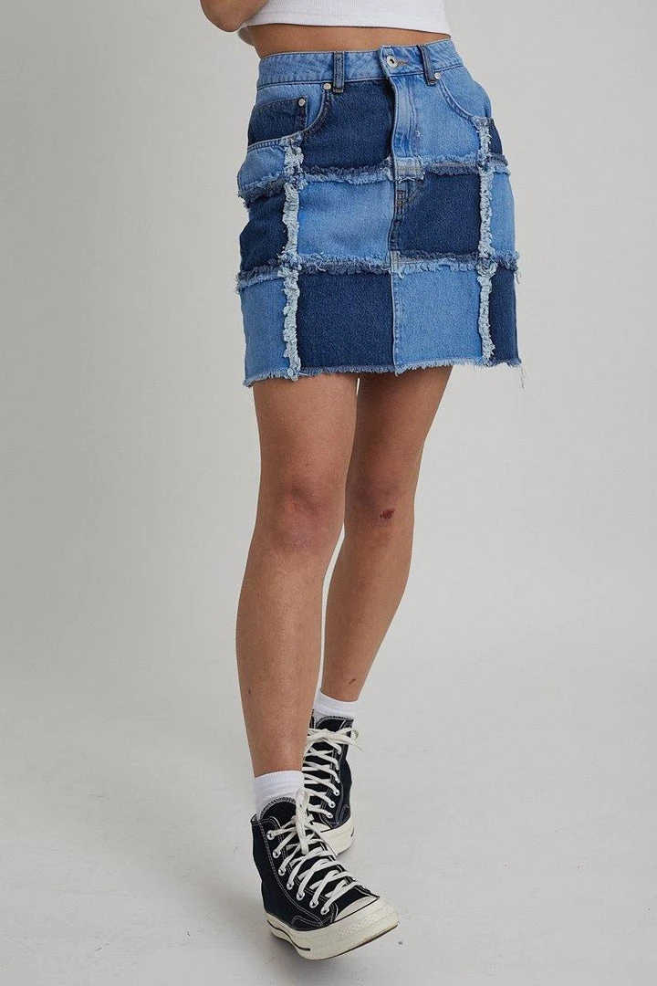 The Ragged Priest Resolute Skirt - Blue 1 The Ragged Priest Resolute Skirt - Blue