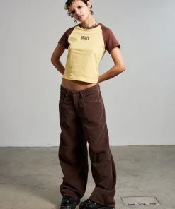 The Ragged Priest Cord Release Jean - Brown WOMEN'S