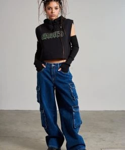 The Ragged Priest WOMEN'S Ragged Raw Hoodie Vest