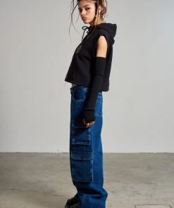 The Ragged Priest WOMEN'S Ragged Raw Hoodie Vest