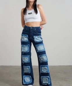 The Ragged Priest Rubic Baggy Jean Blue WOMEN'S