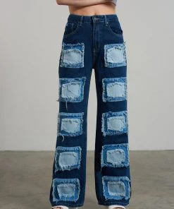 The Ragged Priest Rubic Baggy Jean Blue WOMEN'S