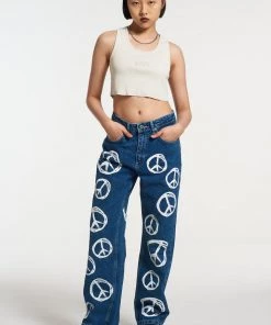 The Ragged Priest Peace Printed Dad Jean