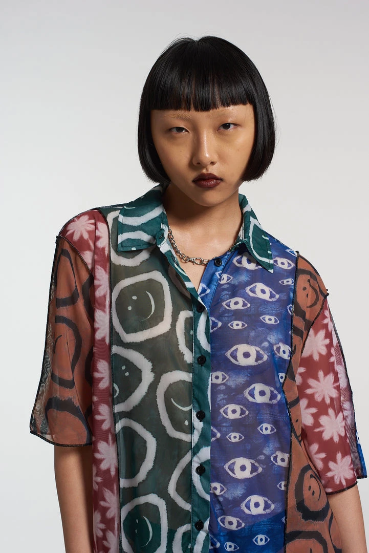 The Ragged Priest NEW ARRIVALS Stranded Mesh Shirt Dress 2 The Ragged Priest NEW ARRIVALS Stranded Mesh Shirt Dress