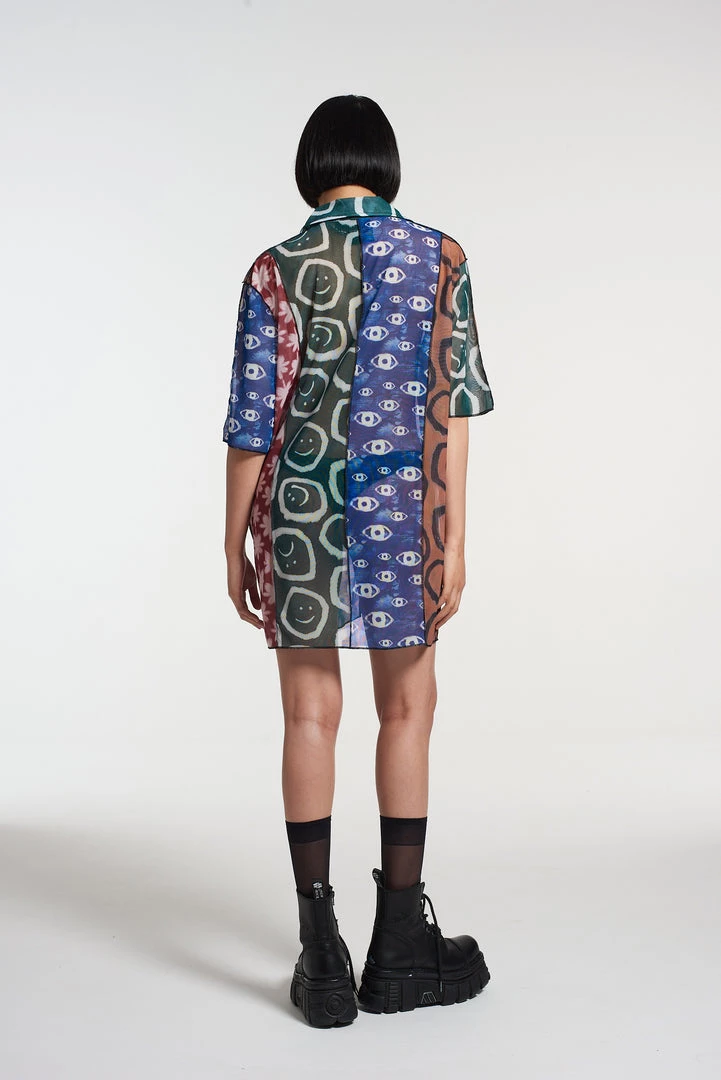 The Ragged Priest NEW ARRIVALS Stranded Mesh Shirt Dress 5 The Ragged Priest NEW ARRIVALS Stranded Mesh Shirt Dress