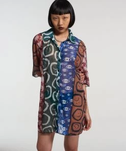 The Ragged Priest NEW ARRIVALS Stranded Mesh Shirt Dress 11 The Ragged Priest NEW ARRIVALS Stranded Mesh Shirt Dress