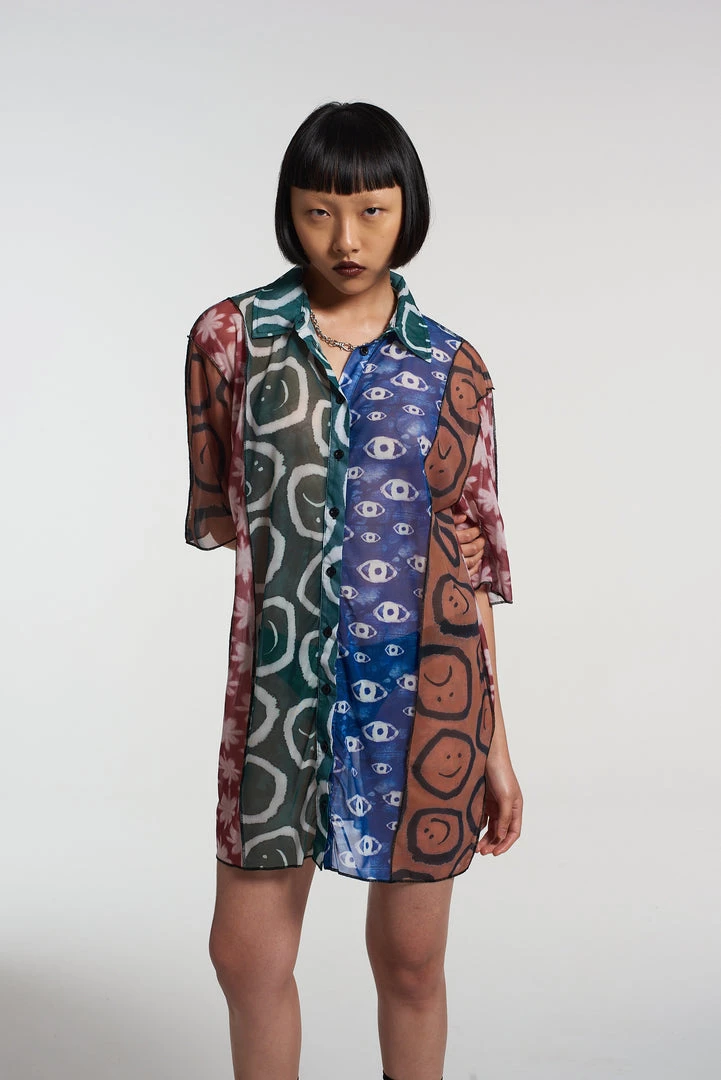 The Ragged Priest NEW ARRIVALS Stranded Mesh Shirt Dress 6 The Ragged Priest NEW ARRIVALS Stranded Mesh Shirt Dress