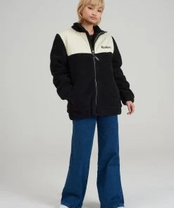 The Ragged Priest MEN'S Kickers Classics Cream & Black Fleece Jacket