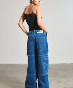 The Ragged Priest WOMEN'S Zip Sweeper Jean - Blue 11 The Ragged Priest WOMEN'S Zip Sweeper Jean - Blue