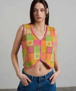 The Ragged Priest WOMEN'S Smartie Button Down Vest