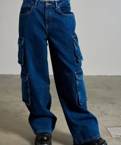 The Ragged Priest Combat Release Jean - Blue WOMEN'S