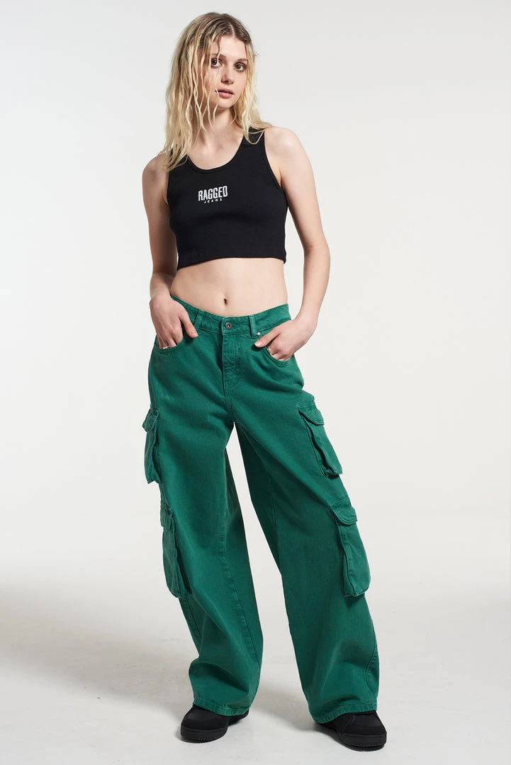 The Ragged Priest NEW ARRIVALS Combat Release Jean - Green 2 The Ragged Priest NEW ARRIVALS Combat Release Jean - Green