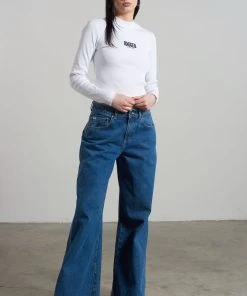 The Ragged Priest Ragged White Ribbed Long Sleeve Tee