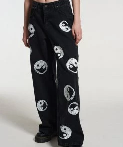 The Ragged Priest Yin Yang Printed Release Jean Charcoal NEW ARRIVALS