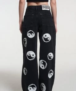The Ragged Priest Yin Yang Printed Release Jean Charcoal NEW ARRIVALS