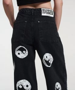The Ragged Priest Yin Yang Printed Release Jean Charcoal NEW ARRIVALS